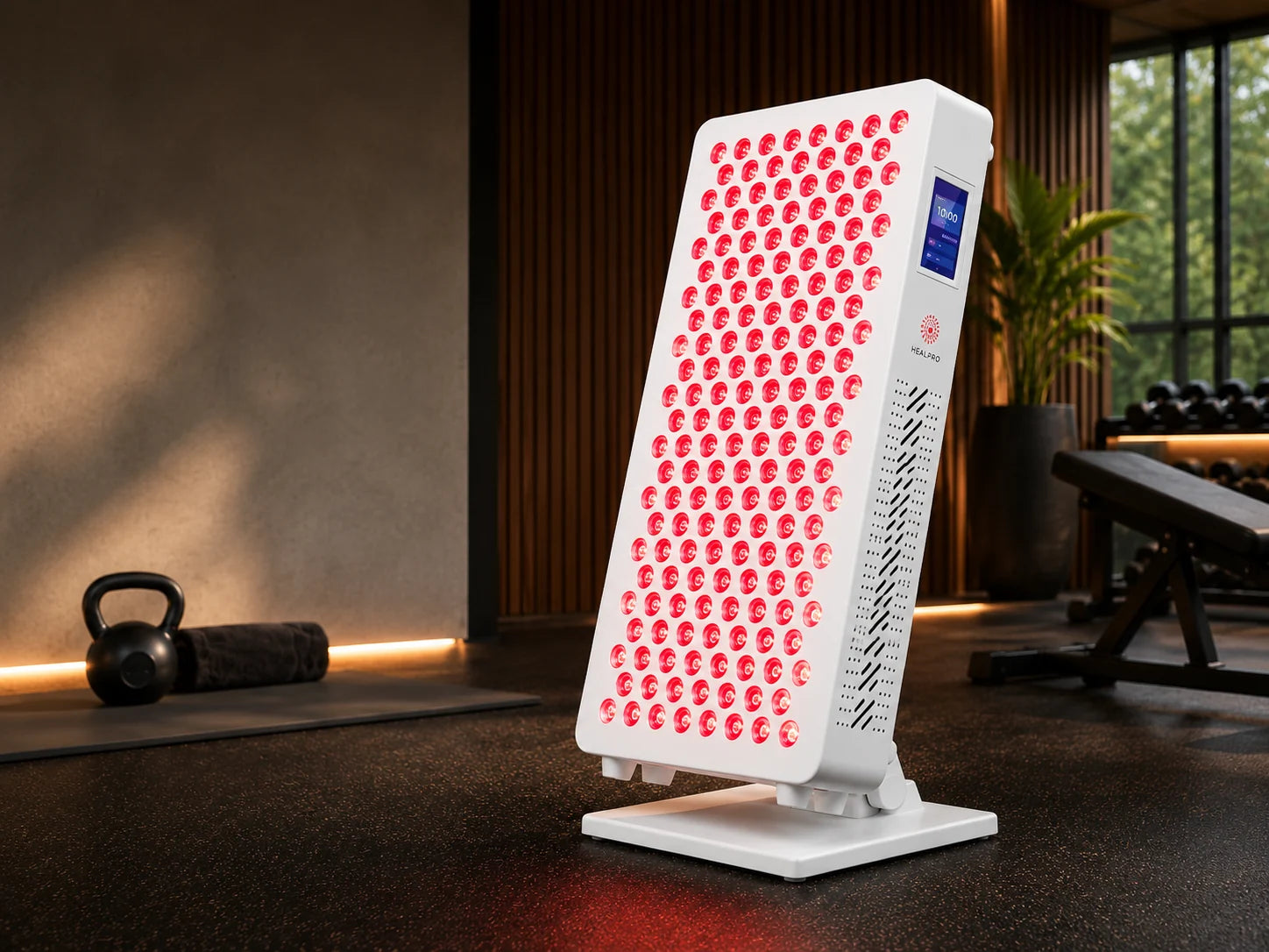 Home setting visualisation featuring an illuminated white HealPRO panel